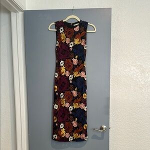 Alice and Olivia Floral embroidered Sleeveless Dress